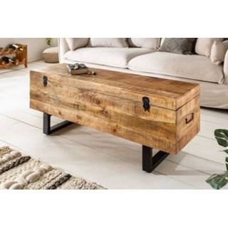 👉 Salon tafel hout mannen Salontafel/Opberkist Factory Loft 115cm Massief Mango - 39663