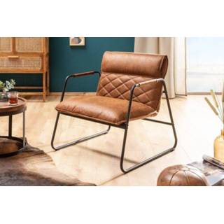 👉 Fauteuil bruin Mustang Lounger lichtbruin Antiek - 39482