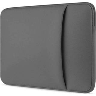 👉 MacBook hoes grijs active Laptop en Sleeve met extra vak voor tablet - 15.4 inch 8719793066286