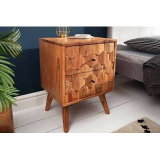 👉 Bijzet tafel hout Bijzettafel / Nachtkastje Mystic 40cm Massief Acacia - 38424