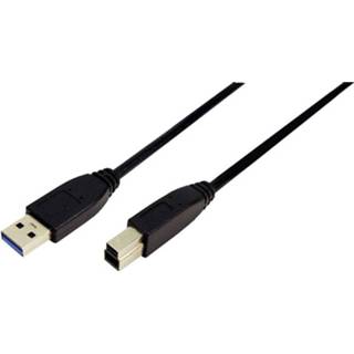 👉 LogiLink USB-kabel USB 3.2 Gen1 (USB 3.0 / USB 3.1 Gen1) USB-A stekker, USB-B stekker 2.00 m Zwart