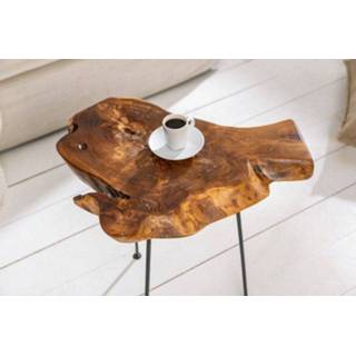 👉 Bijzet tafel hout Bijzettafel Wild 50cm Massief - 36578