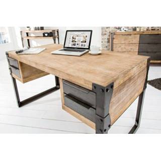 👉 Bureau Factory 135cm Acacia gekalkt - 36768