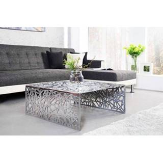 👉 Salon tafel zilver Salontafel Abstract 60cmx60cm - 35722