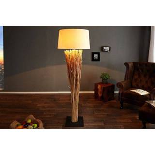 👉 Vloer lamp linnen bruin grijs Vloerlamp Euphoria 175cm Grijs/Bruin Linnen- 20697