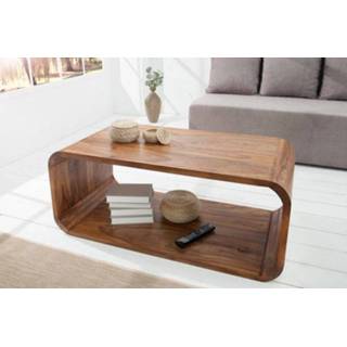 👉 Salon tafel hout Salontafel Cube 100cm Massief Sheesham - 38032