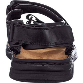 👉 Sandaal glad leer effen mannen binnenzool van zwart Josef Seibel Zwart::Bruin 4042834016976 4042834017058
