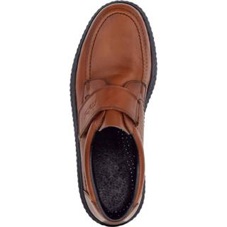 👉 Instappers bruin polyester voering mannen effen glad leer Instapper Rieker 4020931897346 4020931897360