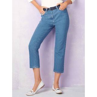 👉 Vrouwen blauw onderhoudsarm materiaal effen katoen 7/8-jeans Artigiano 5053335340162