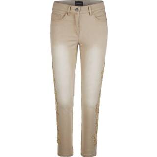 👉 Spijkerbroek beige effen vrouwen modieuze highlight Jeans AMY VERMONT 4055705830670