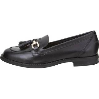 👉 Loafers zwart effen Made in Italy vrouwen glad leer Loafer Studio W 4055706923555