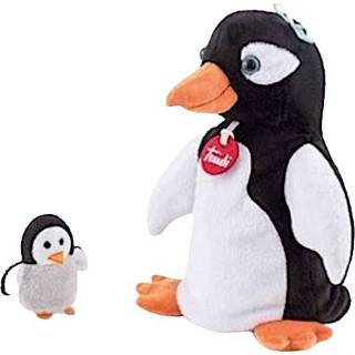 👉 Handpop pluche antraciet wit zwart Trudi Pinguin 24 cm zwart/wit 2-delig 8006529298593