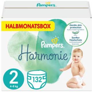 👉 Pamper 2 4 132 meisjes Pampers Harmonie maat mini - 8 kg maandbox luiers 8006540156384