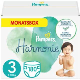 👉 Pamper 3 6 180 meisjes Pampers Harmonie maat Midi - 10 kg maandbox luiers 8006540156414