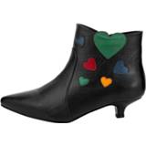 👉 Multicolor vrouwen zwart glad leer Ankle boot Gemini Zwart::Multicolor 4063911747071