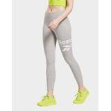 👉 Legging grijs wit medium XS vrouwen Grey Heather Reebok identity logo leggings - / White Dames 4064057977544