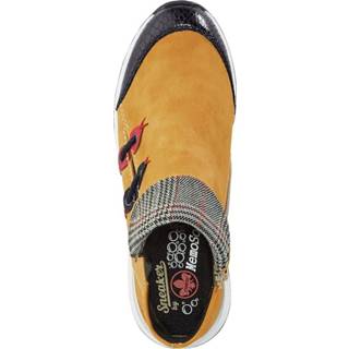 👉 Instappers mosterdgeel synthetisch multicolor vrouwen zachte voering geel Instapper Rieker 4059954785699