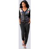 👉 Joggingbroek zwart katoen effen vrouwen zeer comfortabel Alba Moda 4055715296107