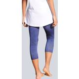 👉 Blauw vrouwen gemêleerd toptrendy kunstvezels Caprilegging Alba Moda Jeansblauw 4055717178050