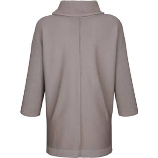 👉 Trui effen vrouwen iets wijdere col bruin Alba Moda Taupe 4055697961109