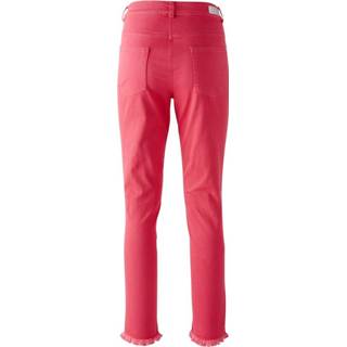 👉 Spijkerbroek rood effen vrouwen modieuze franjes Jeans Alba Moda 4055706959783