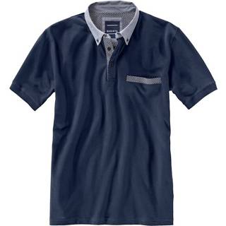 👉 Poloshirt marine katoen effen thuis onderhoudsarm materiaal blauw BABISTA 4055712277192