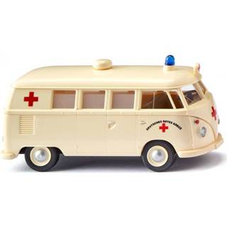 👉 Miniatuurauto beige kunststof unisex WIKING VW bus T1 'drk' 1:87 4006190797290