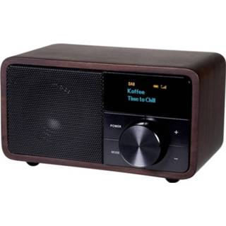 👉 Tafelradio hout Kathrein DAB+ 1 mini DAB+, FM FM, Bluetooth (donker) 4021121548666