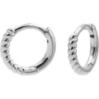 👉 Oorring zilveren active Oorringen met Gedraaid Oppervlak | Karma Jewelry