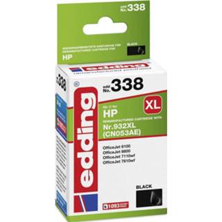 👉 Inkt cartridge zwart Edding vervangt HP 932, 932XL Compatibel EDD-338 4043023695859
