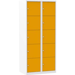 👉 Locker multicolor geel wit glad lockerkasten traditionele lockers Lockerkast 40 cm 10-deurs - 1458721202620