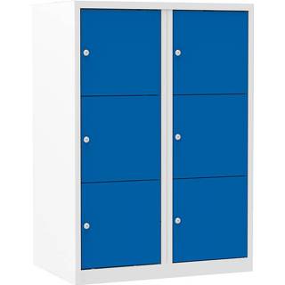 👉 Lockerkast multicolor blauw 40 cm 6-deurs - 1458721202620