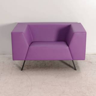 👉 Fauteuil paars leder Gispen Sett fauteuil, leder, 68 x 122 cm