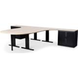 👉 Oak Light Bench werkplek T-line Wing Pro - 2 personen