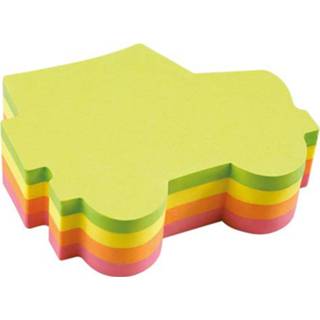 👉 One Size GeenKleur Color-GeenKleur Info shaped sticky notes 54x68 'auto' assorti 200 vel 4044355787021