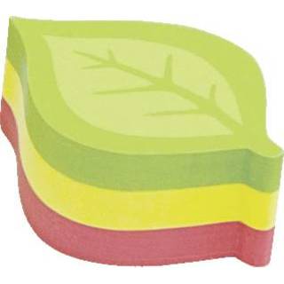 👉 GeenKleur Color-GeenKleur One Size Info shaped sticky notes 50x50mm assorti 225 vel, model boomblad 4011169584382