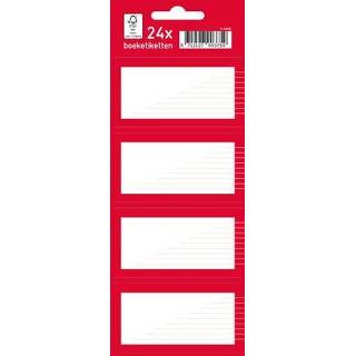 Boeketiket 24 etiketten 6 vellen van 8 stuks rood