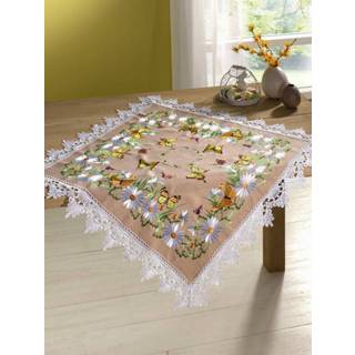 👉 Tafel linnen polyester gebloemd tafelloper wonen ecru multicolor Tafellinnen Luise Webschatz ecru/multicolor 4055706112287