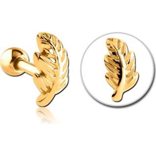 👉 Helixpiercing Color-Goud One Size goud staal Stalen goldplated veer 8719802126918