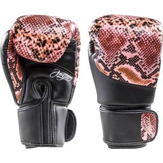 👉 Glove roze zwart synthetisch leer Joya Thailand Kickboxing - Snake Microfiber 8718876022577