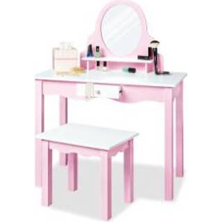 👉 Kruk meisjes kinderen roze Pinolino Kinderkaptafel Jasmin incl. krukje, 4035769051839