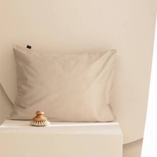 👉 Damai Kussenslopen Biologisch Katoen Satijn Met Rits - taupe - 80x80cm