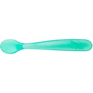 👉 Voedings lepel siliconen blauw jongens turkoois Chicco lange voedingslepel vanaf 6 maanden 2 stuks in 8058664061853