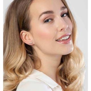 👉 Oorbel driehoek Color-Goud One Size goud lucardi goudkleurig 14 Karaat geelgouden oorbellen triangle 6mm 8719802003233