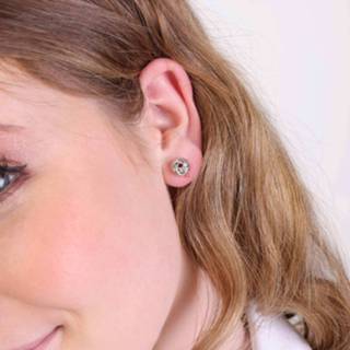 👉 Oorbel zilverkleurig zilveren zilver knoop lucardi oorbellen bewerkt 8719802082054