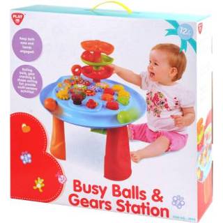 👉 Speel tafel meisjes kleurrijk Playgo Speeltafel Busy Balls & Gears 4892401029409