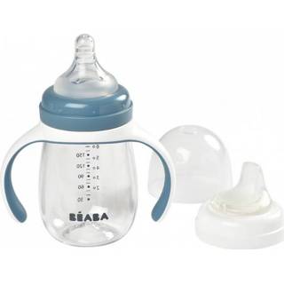 👉 Drink fles Windy Blue blauw Beaba Evolutieve 2-in-1 Drinkfles 210 ml 3384349134778