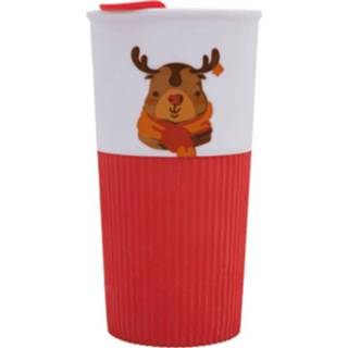 👉 Reisbeker meerkleurig One Size rood BiggDesign - Travel Mug Kerst Cadeau 450 ml Koffiebeker Koffie to go Beker 8681126422888