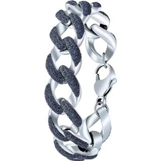 👉 Armband zwart Color-Zwart staal Stalen schakel black mineral powder 8717637923511