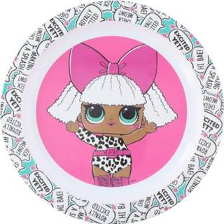 👉 Bord One Size meerkleurig kinderen peuters 4x LOL Diva bordje 22 cm voor - Kinderservies/peuterservies Onbreekbare bordjes ontbijt, lunch en diner 8720276201018